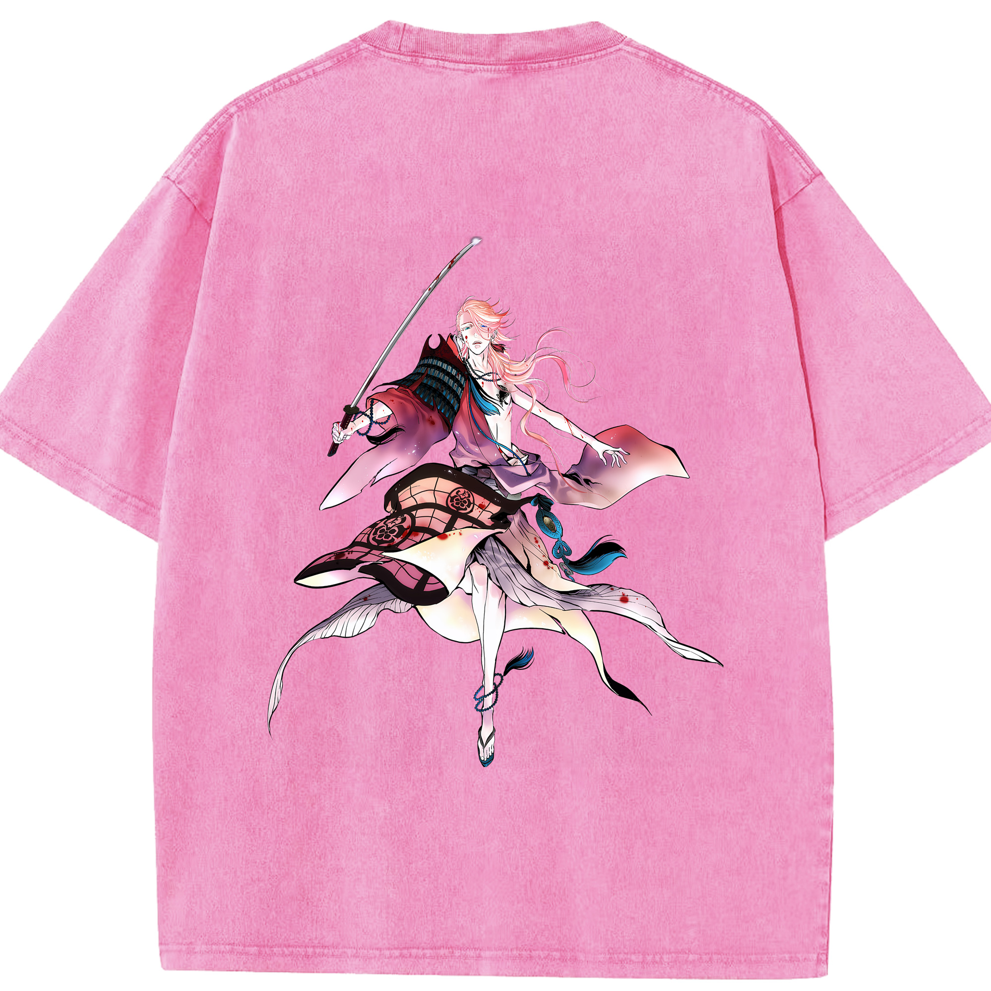 （画像用） 刀剣乱舞 Touken Ranbu 綿100% ヴィンテージ風 半袖Tシャツ（背面プリント）